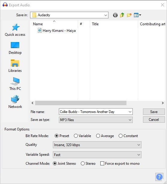 set output parameters