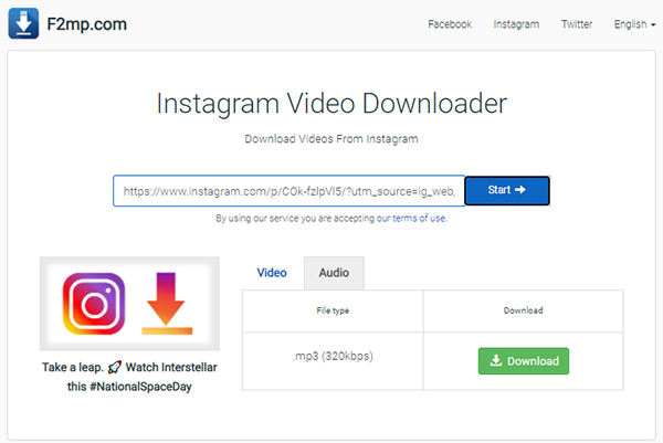 instagram audio online downloader