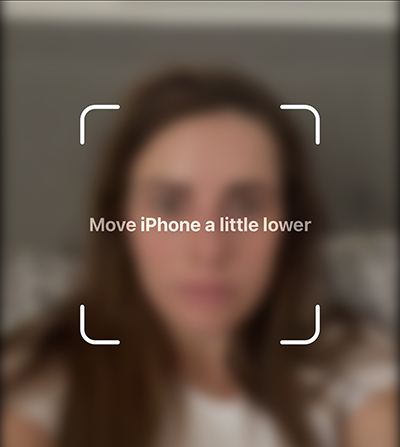 face id not working move iphone lower