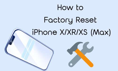 factory reset iphone x xs xr