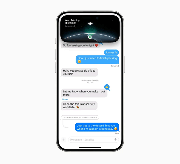 find satellite through notification