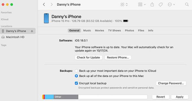 finder update ios