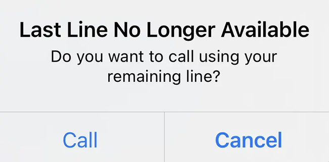 how to fix iphone last line no longer available