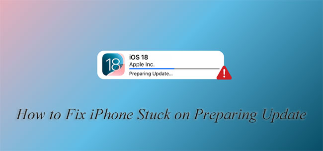 fix iPhone stuck on preparing update