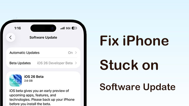 fix iphone stuck on software update