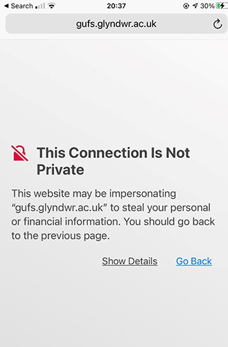 how to fix this connection is not private iphone