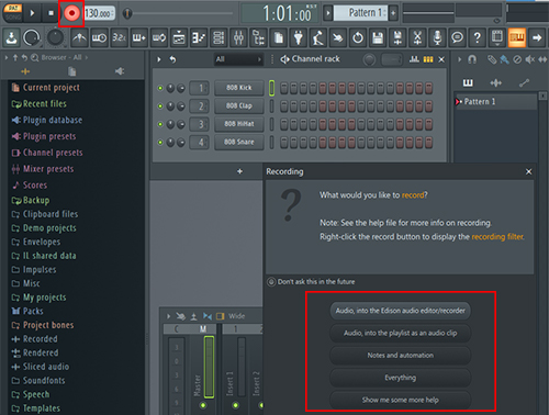 how to record audio on fl studio