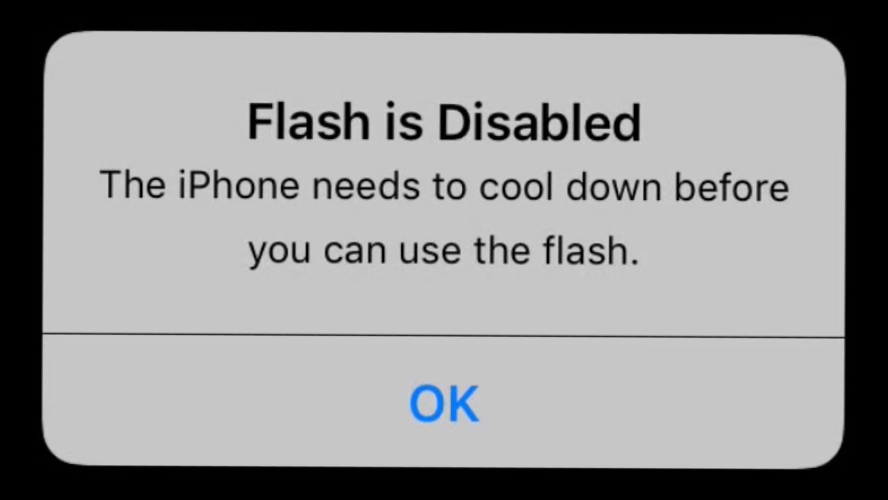 flash is disabled on iphone