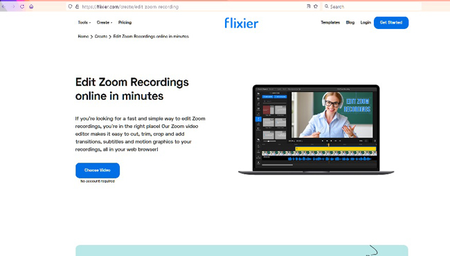 trim zoom recording online flixier