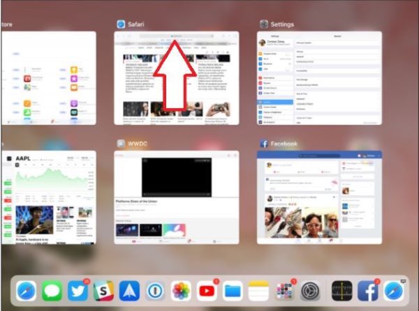 force quit safari app on ipad