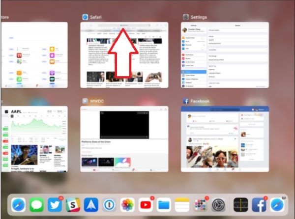 how to force quit safari on ipad