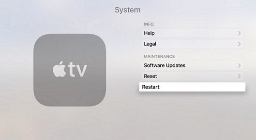 force restart Apple TV