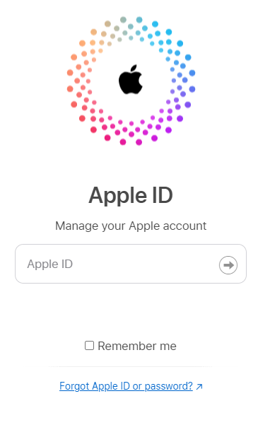 forget apple id