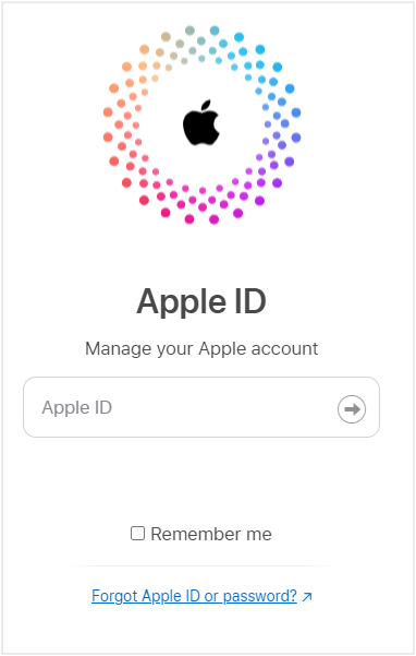 apple id account page