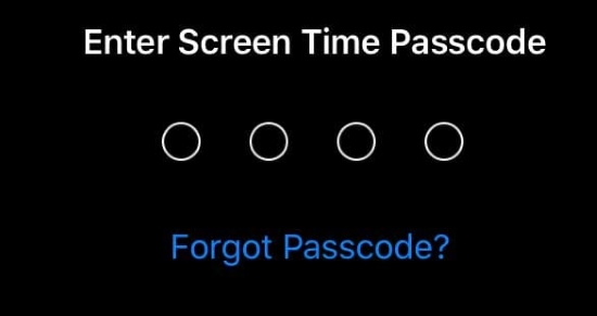 reset screen time passcode via itunes