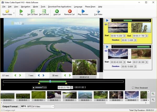 free mp4 video cutter expert