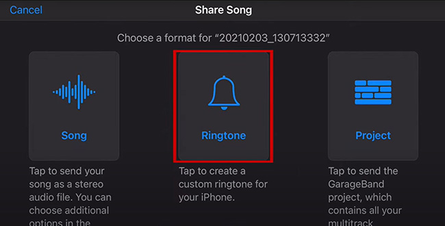 garageband share song