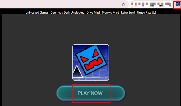 play geometry dash unblocked at school via browser extension