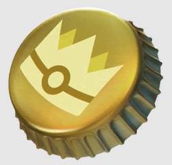 gold bottle caps