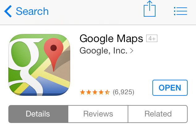 update google maps