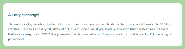 guaranteed lucky pokemon pokemon go rule updated 2025