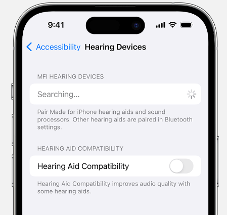 turn off hearing aid mode on iphone