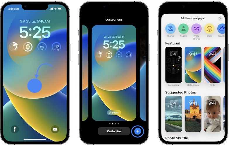 customize ios 16 lock screen by adding new wallpaper