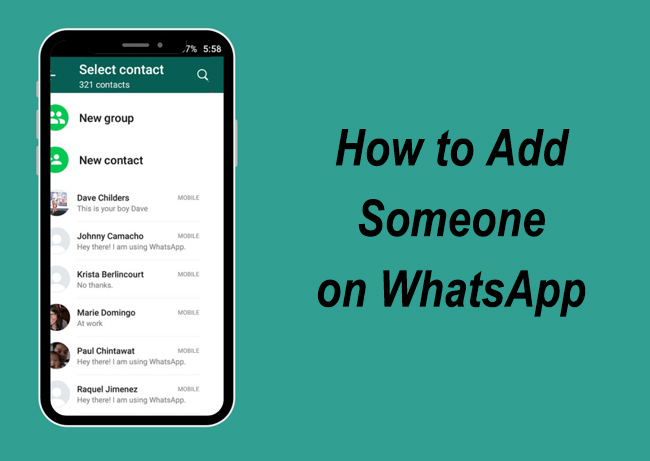 how to add someone on whatsapp