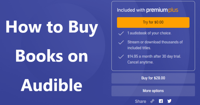 how do buy books on audible