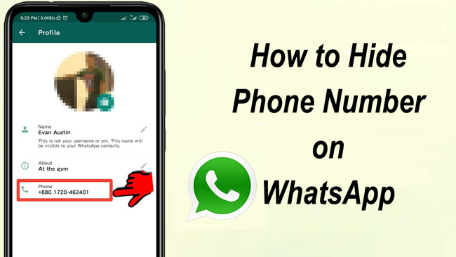 how to hide phone number on whatsapp