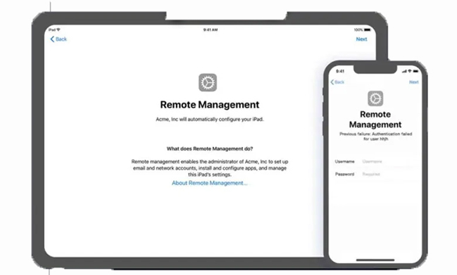 how to remove remote management from iphone or ipad