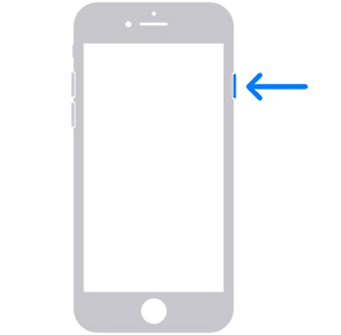 restart iphone 6/7/8 or SE(2nd and 3rd generation)