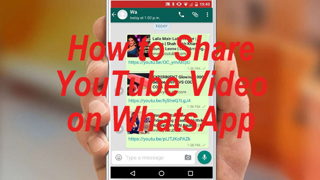 how to share youtube videos on whatsapp