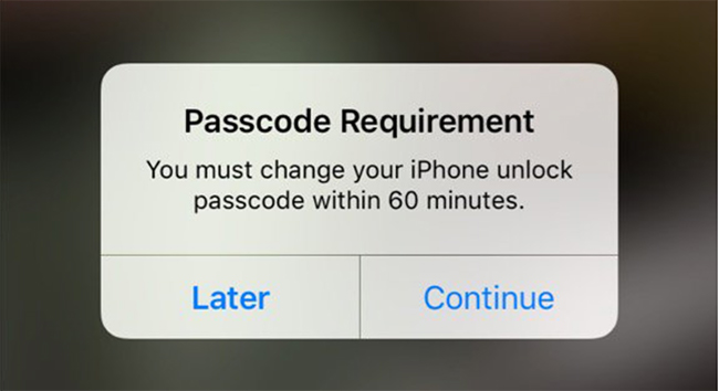 how to stop passcode requirement from popping up
