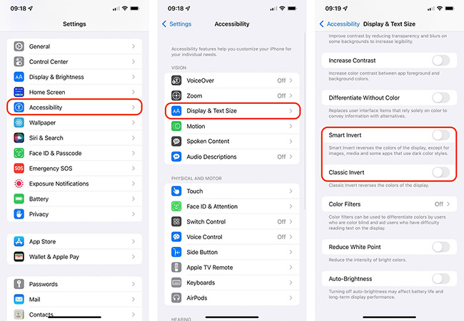 How to invert the display colours in iOS 13 for iPhone/iPad/iPod Touch