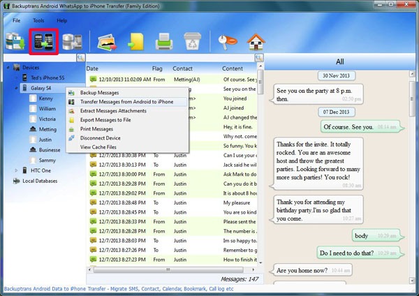 how to use backup trans