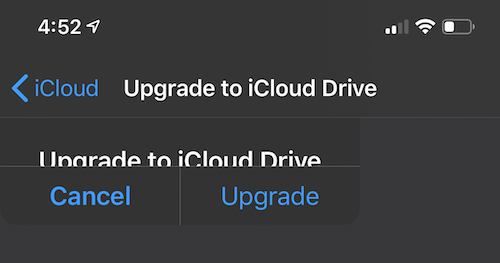 Обновление хранилища iCloud не работает на устройствах iOS