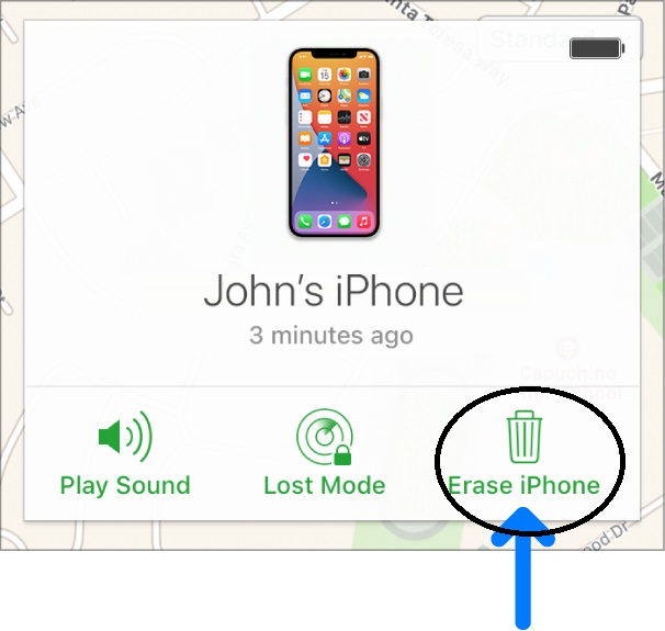 Use iCloud to erase iPhone
