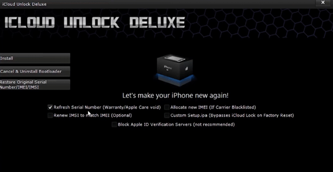 icloud unlock deluxe options