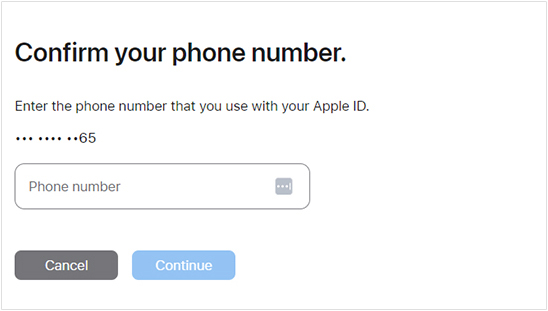 confirm phone number to verify ownership