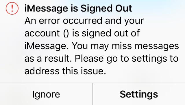 fix imessage is signed out error 