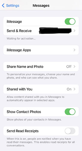 imessage setting