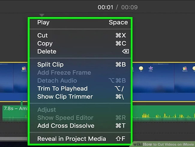 how to cut a video on imovie macbook