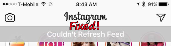 instagram feed not updating