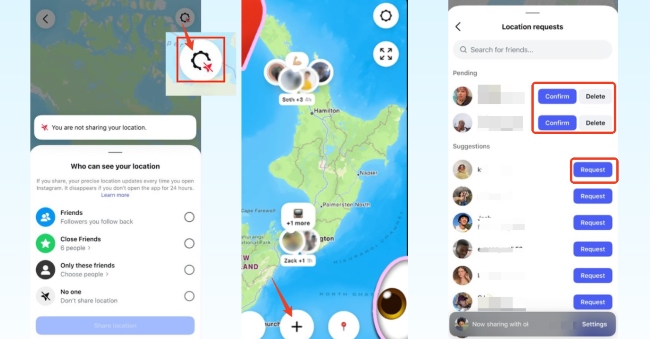 instagram map location setting