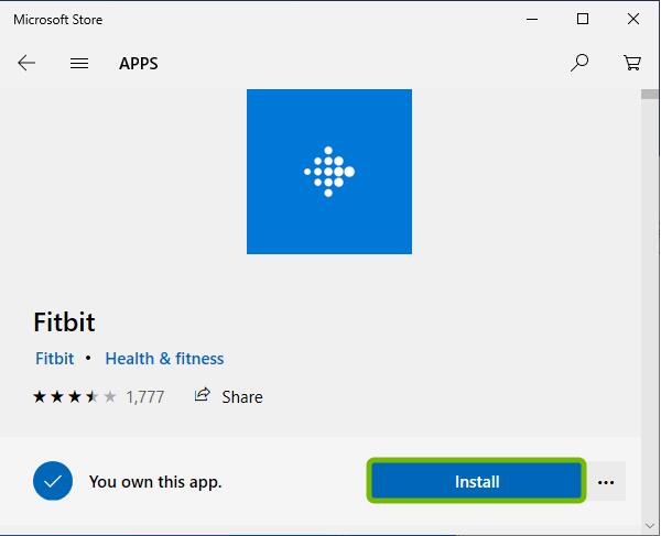intsall fitbit app on computer