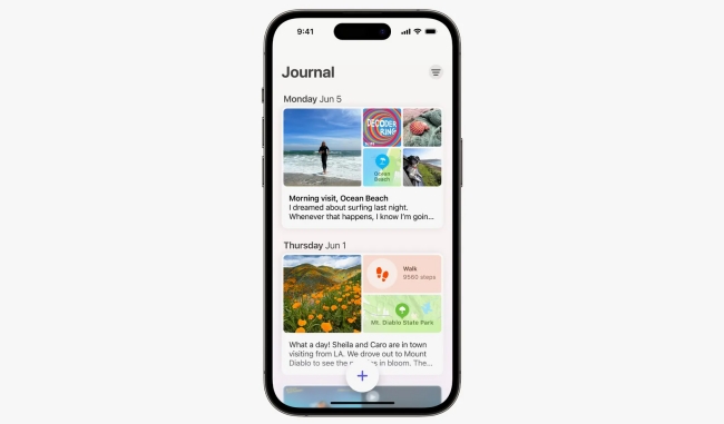 journal app on ios 17