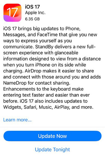 upgrade ios