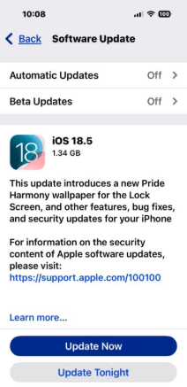 install the latest ios update