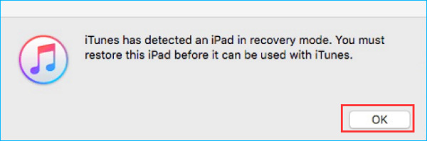 put ipad into recovery mode and restore via itunes